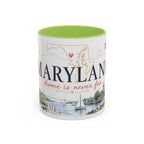 Maryland State Map Mug | Homesick Gift, Long Distance Friendship Coffee Cup (11oz 15oz)