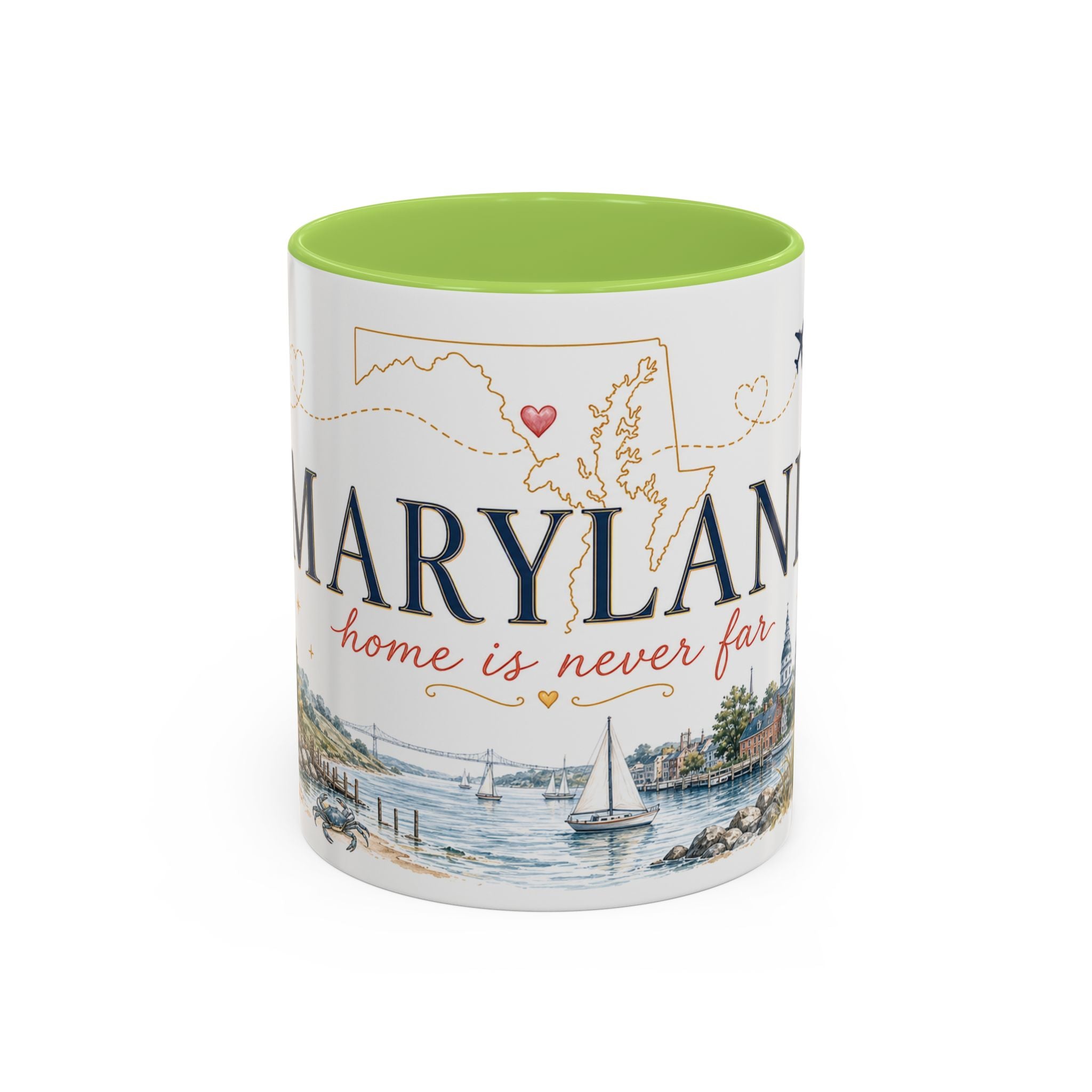Maryland State Map Mug | Homesick Gift, Long Distance Friendship Coffee Cup (11oz 15oz)