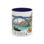 Porto Illustrated Travel Mug | City Souvenir Accent Coffee Mug | 11oz 15oz Ceramic Cup