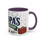 Grandpa's Jokes Are Legendary Coffee Mug | Funny Gift From Grandkids | Accent Ceramic 11oz 15oz