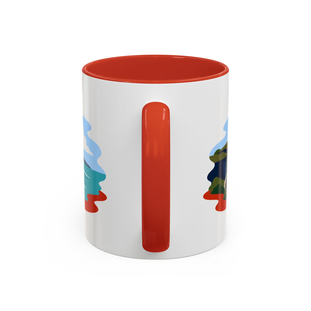 Great Ocean Road Coffee Mug | Travel Destination Souvenir Gift | Accent Color Ceramic 11oz 15oz
