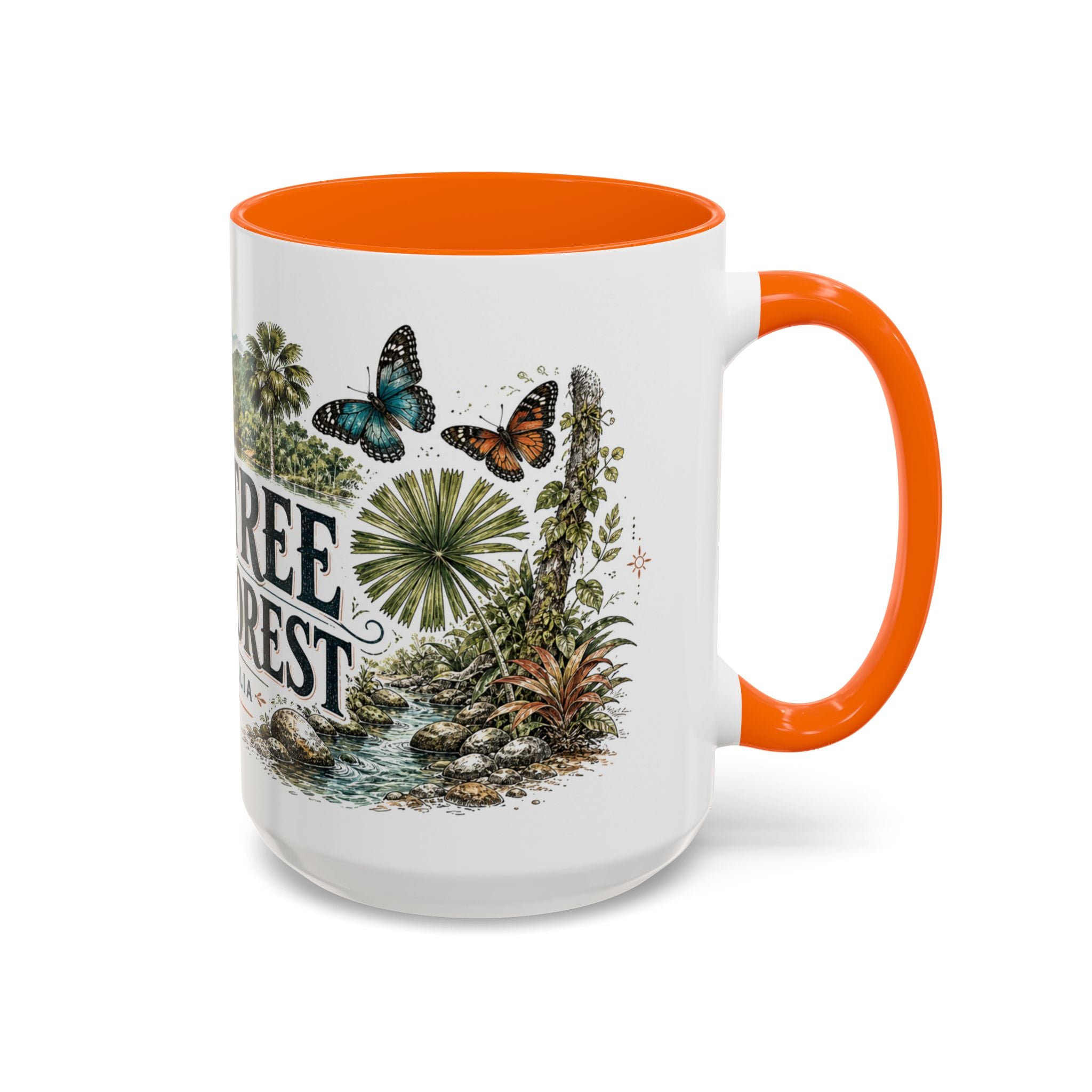 Daintree Rainforest Mug, Australia Travel Souvenir, Bucket List Gift, Accent Ceramic Coffee Mug 11oz 15oz