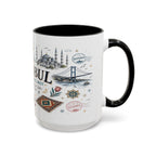 Istanbul Coffee Mug | Turkey Souvenir Travel Gift | Accent Color Ceramic 11oz 15oz