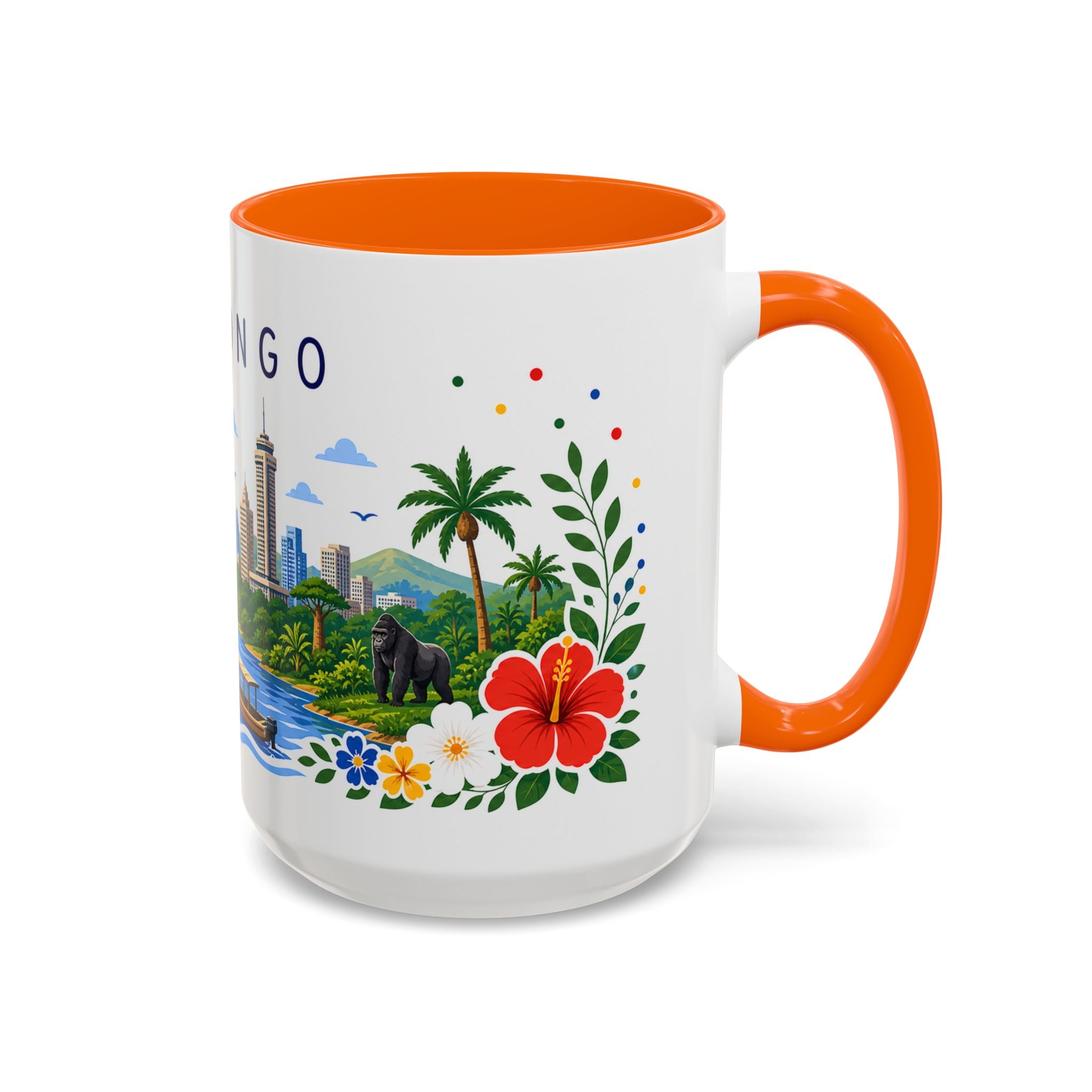 DR Congo Coffee Mug | Travel Souvenir Accent Mug | Place Gift Ceramic Cup 11oz 15oz