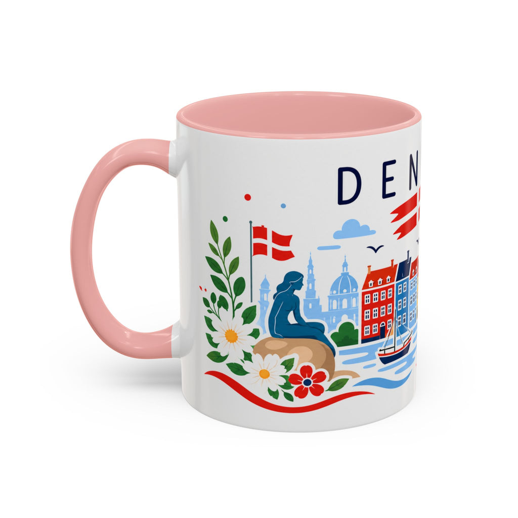 Denmark Coffee Mug | Travel Souvenir Accent Mug | Country Gift Ceramic Cup 11oz 15oz