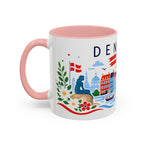 Denmark Coffee Mug | Travel Souvenir Accent Mug | Country Gift Ceramic Cup 11oz 15oz