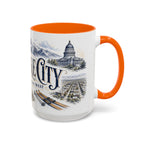 Salt Lake City Coffee Mug | United States Travel Souvenir | Vintage Illustrated City Gift | 11 oz 15 oz Accent Mug