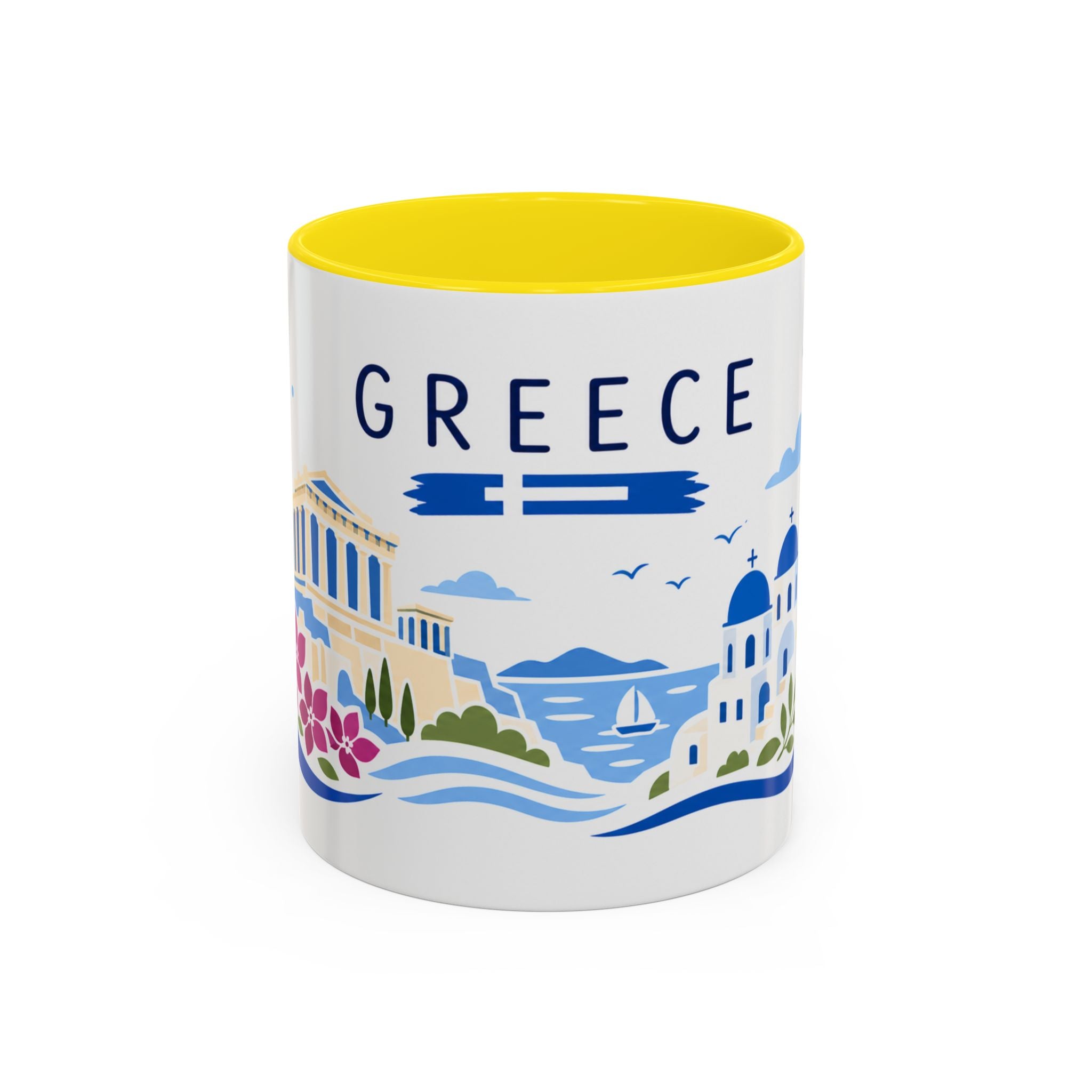 Greece Coffee Mug | Travel Souvenir Accent Mug | Country Gift Ceramic Cup 11oz 15oz