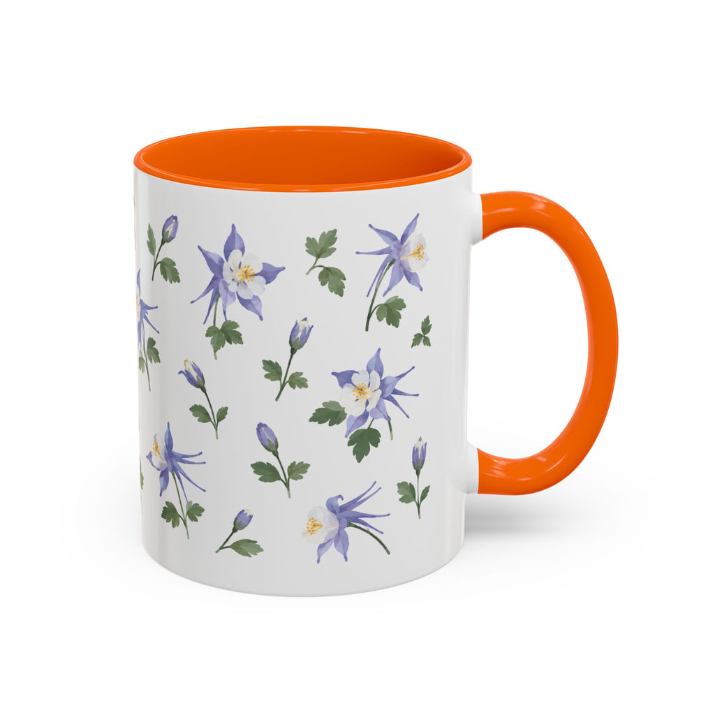 Colorado Rocky Mountain columbine Mug, State Flower Floral Coffee Cup, 11oz Botanical Gift