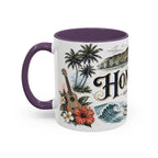 Honolulu Coffee Mug | United States Travel Souvenir | Vintage Illustrated City Gift | 11 oz 15 oz Accent Mug