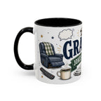 Grandpa's Jokes Are Legendary Coffee Mug | Funny Gift From Grandkids | Accent Ceramic 11oz 15oz