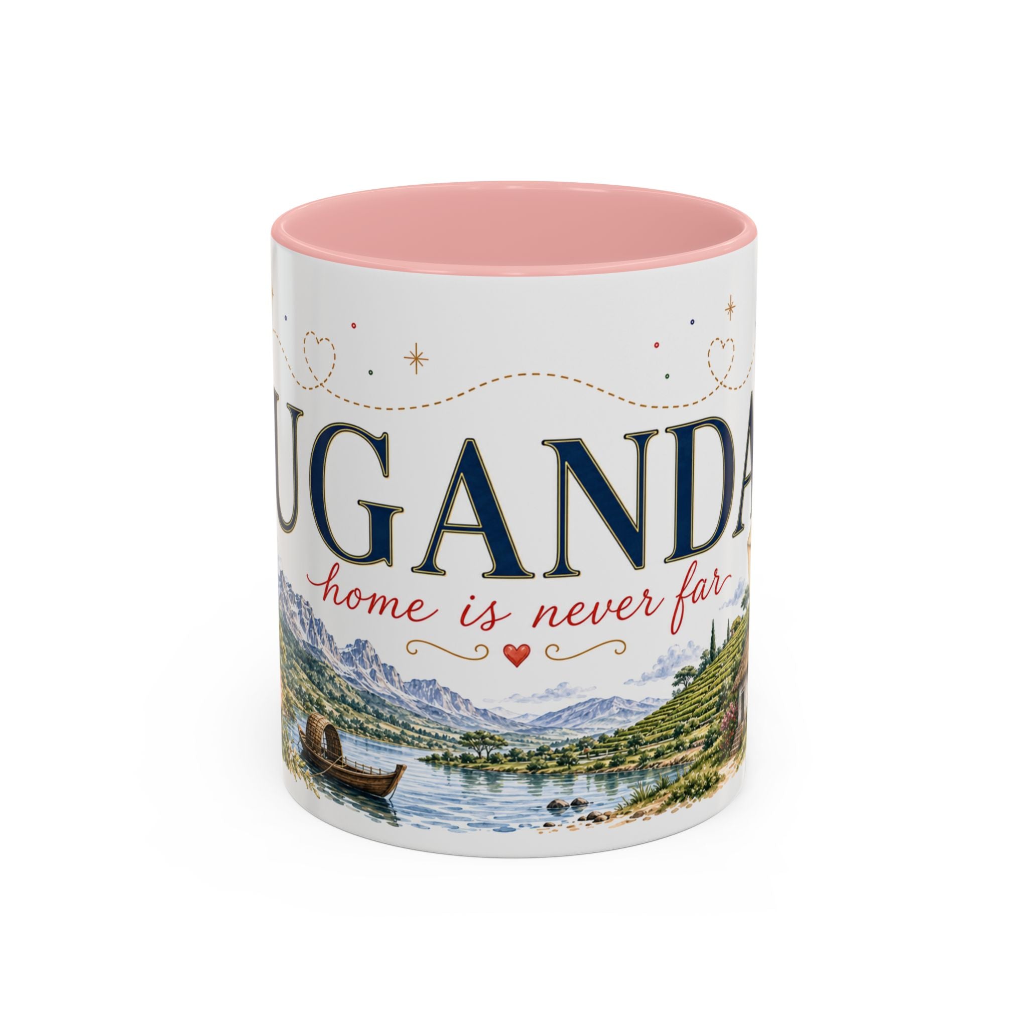 Uganda Home Country Mug | Moving Away Gift | Long Distance Friendship | 11 oz 15 oz Accent Mug