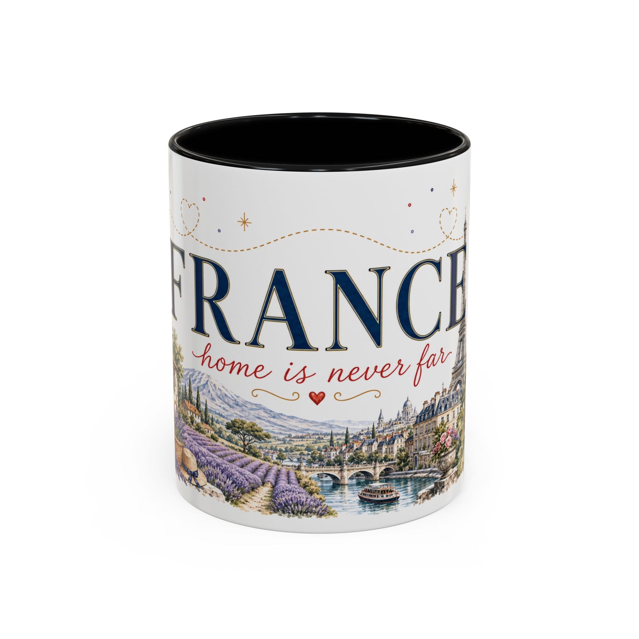 France Home Country Mug | Moving Away Gift | Long Distance Friendship | 11 oz 15 oz Accent Mug