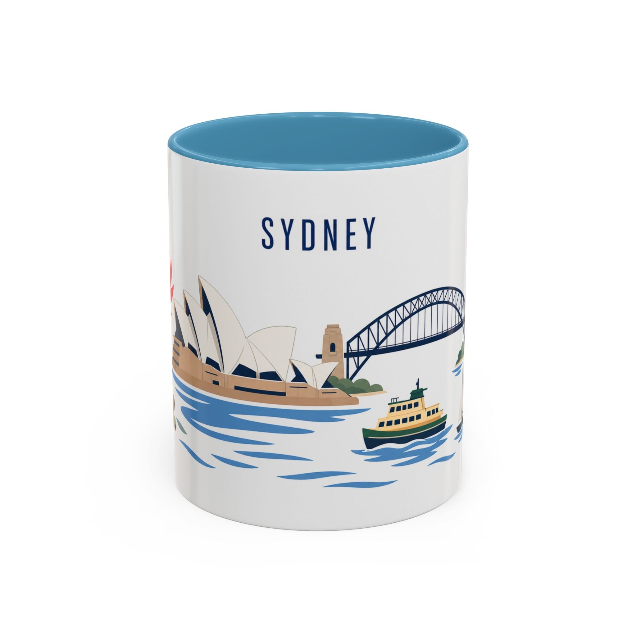 Sydney Coffee Mug | Australia Travel Souvenir | Porcelain Decal City Gift | 11oz 15oz Accent Mug