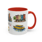 Baltimore Illustrated Travel Mug | City Souvenir Accent Coffee Mug | 11oz 15oz Ceramic Cup
