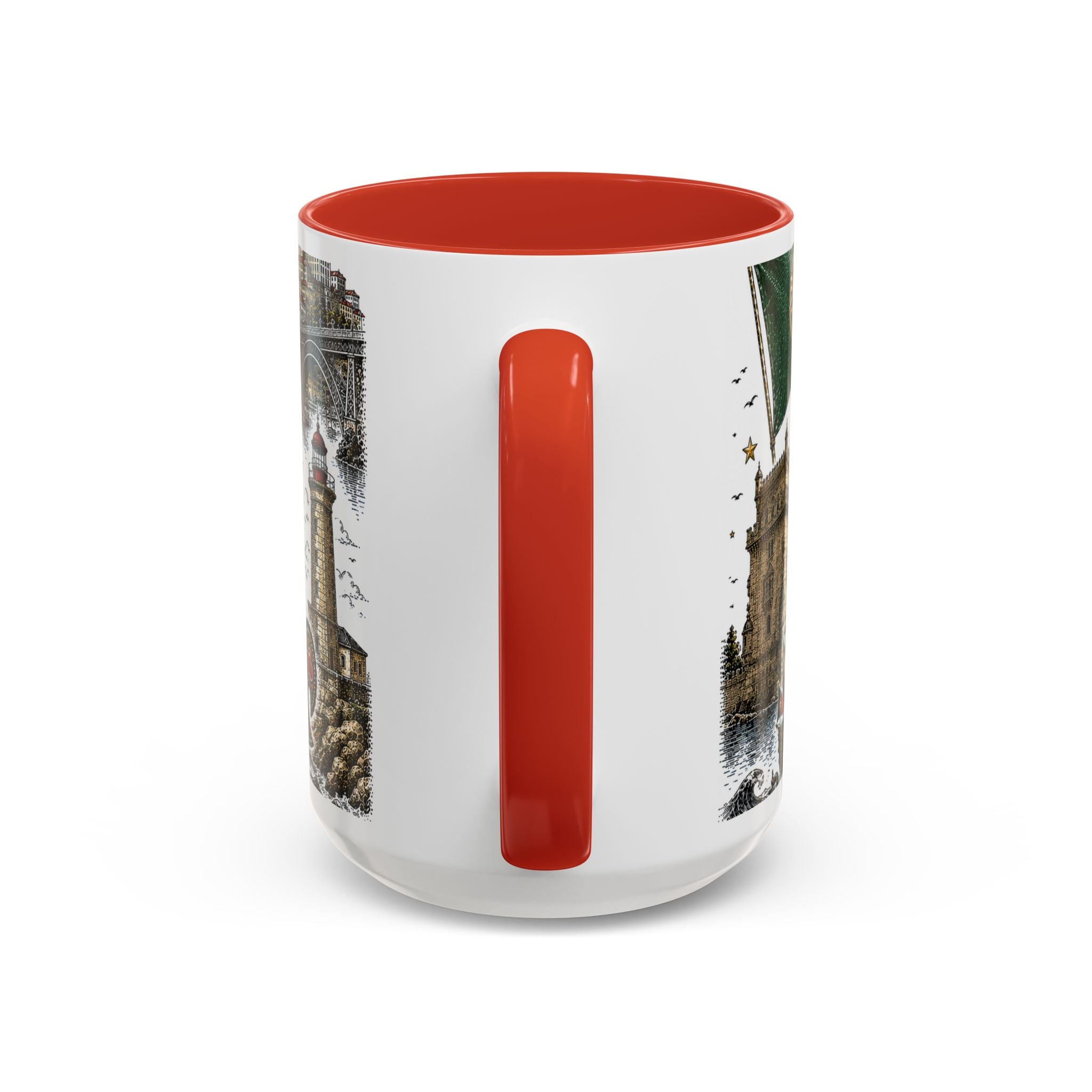 Portugal Soccer Coffee Mug | World Cup Fan Gift | Accent Color Ceramic 11oz 15oz Match Day Cup