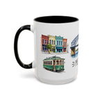 Memphis Illustrated Travel Mug | City Souvenir Accent Coffee Mug | 11oz 15oz Ceramic Cup