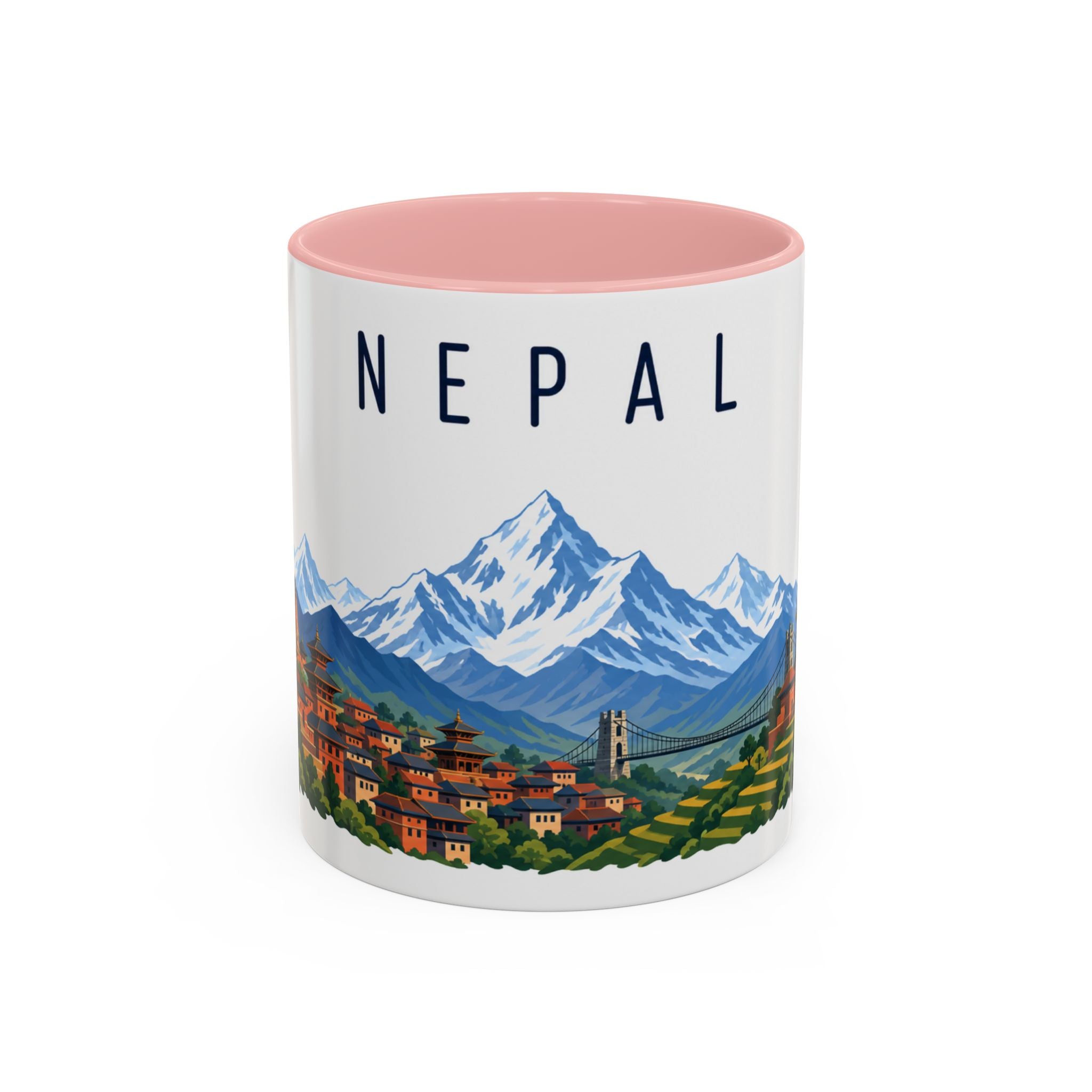 Nepal Coffee Mug | Travel Souvenir Accent Mug | Country Gift Ceramic Cup 11oz 15oz