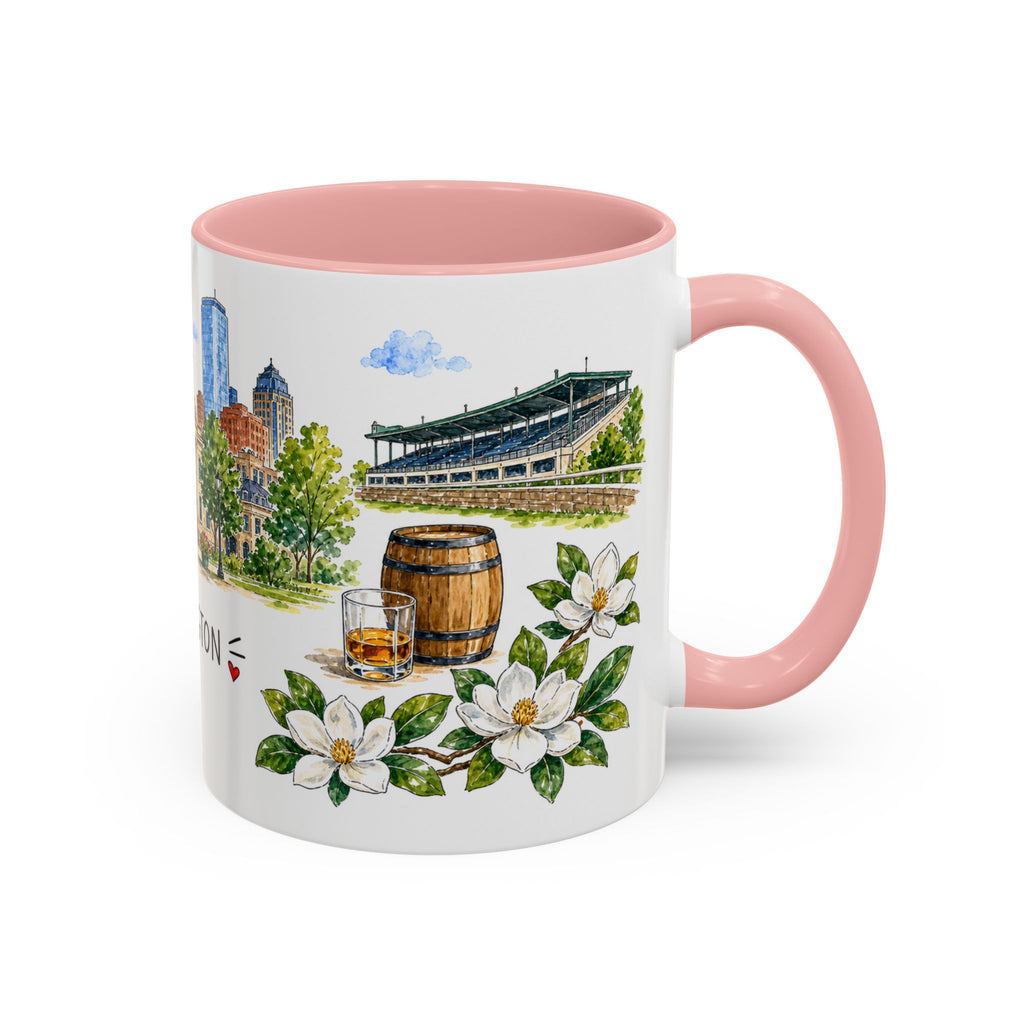 Lexington Illustrated Travel Mug | City Souvenir Accent Coffee Mug | 11oz 15oz Ceramic Cup