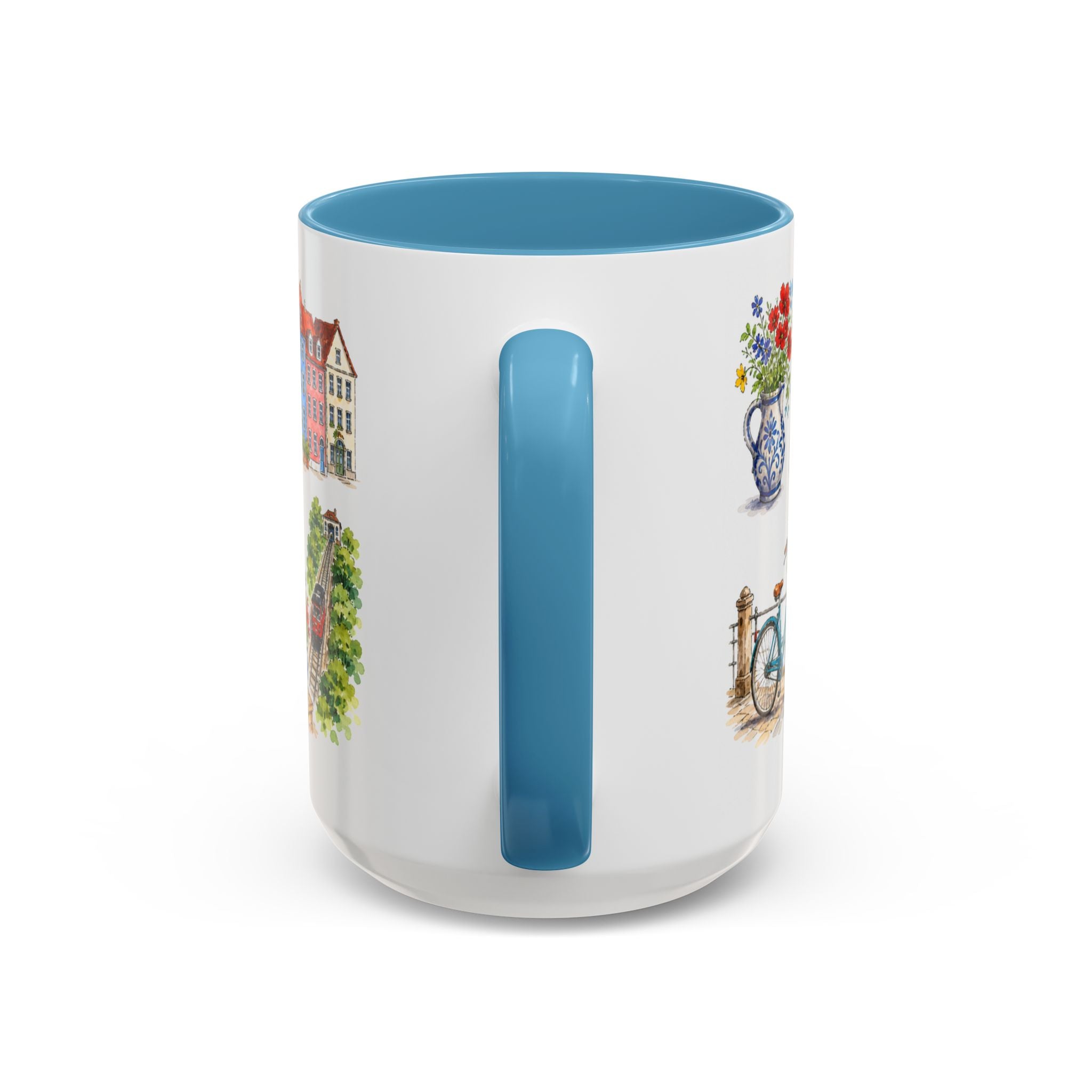 Heidelberg Illustrated Travel Mug | City Souvenir Accent Coffee Mug | 11oz 15oz Ceramic Cup