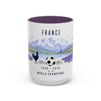 France World Champions Mug | Two Time Soccer Champion Gift | French Football Fan Cup | 1998 2018 | 11oz 15oz Accent Mug