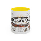 Haleakala National Park Coffee Mug | Hawaii Maui Sunrise Crater Gift | Accent Color Ceramic 11oz 15oz