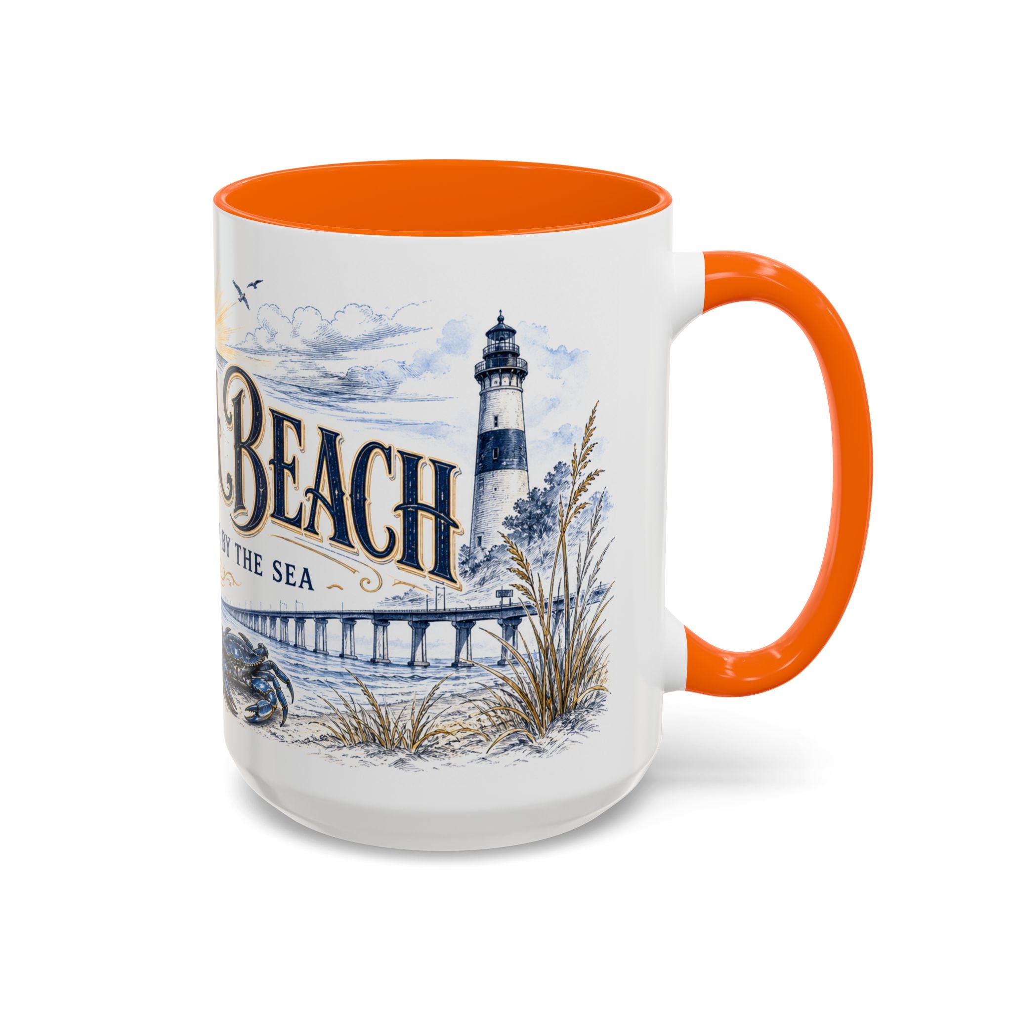 Virginia Beach Coffee Mug | United States Travel Souvenir | Vintage Illustrated City Gift | 11 oz 15 oz Accent Mug