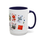 Beijing Coffee Mug | Postage Stamp Collage Mug | Travel Souvenir Accent Cup 11oz 15oz