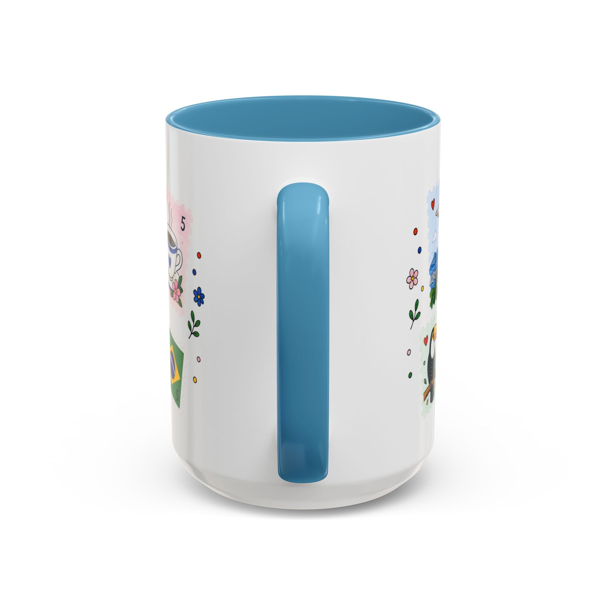 Rio de Janeiro Coffee Mug | Postage Stamp Collage Mug | Travel Souvenir Accent Cup 11oz 15oz