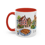 Nuremberg Illustrated Travel Mug | City Souvenir Accent Coffee Mug | 11oz 15oz Ceramic Cup