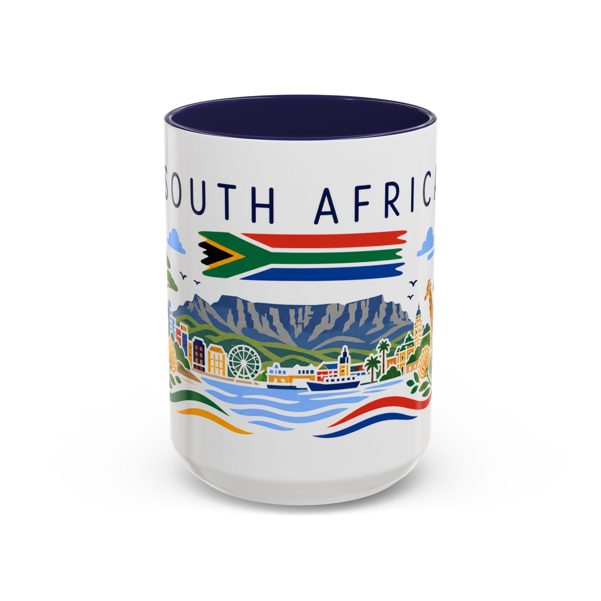 South Africa Coffee Mug | Travel Souvenir Accent Mug | Country Gift Ceramic Cup 11oz 15oz