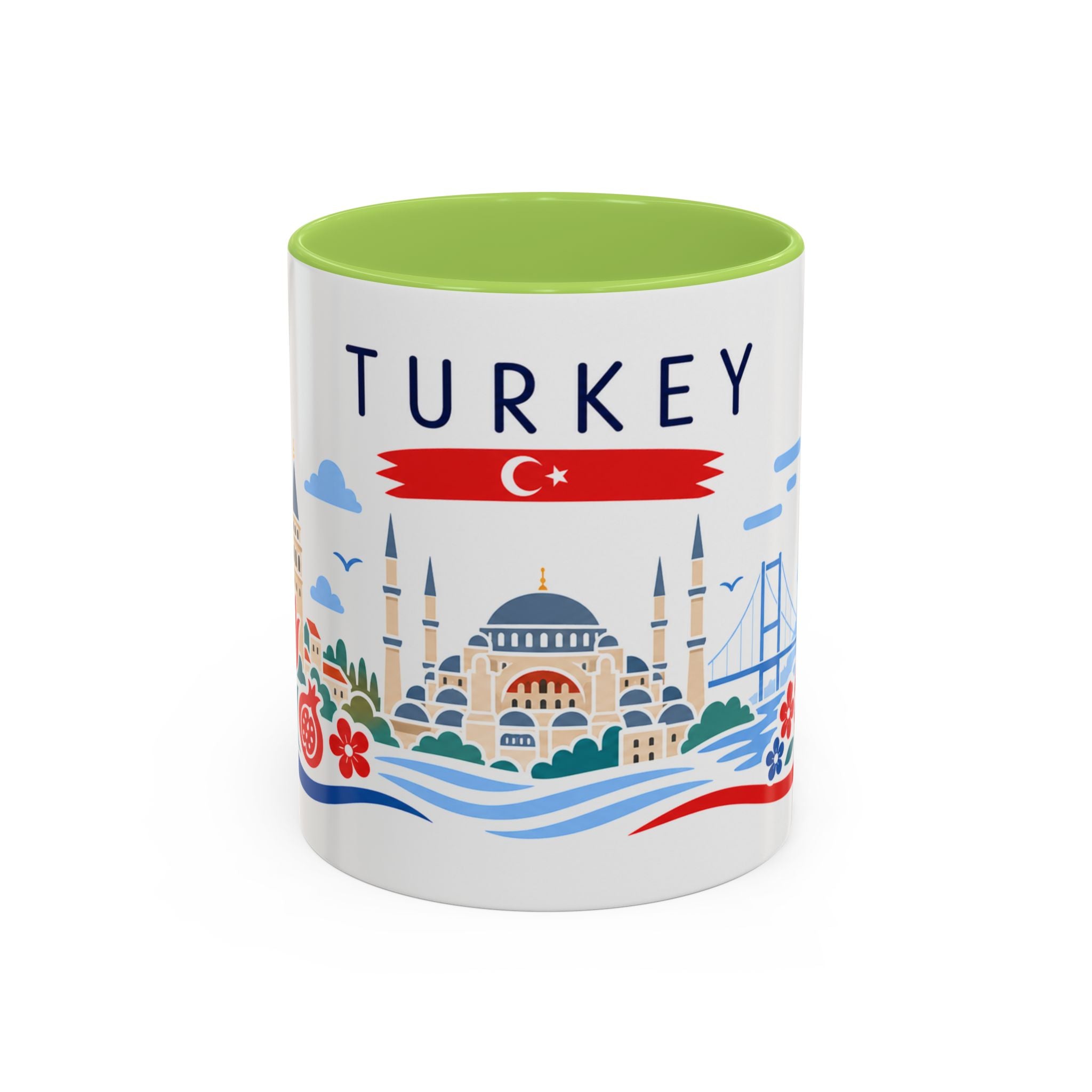 Turkey Coffee Mug | Travel Souvenir Accent Mug | Country Gift Ceramic Cup 11oz 15oz
