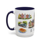 Lille Illustrated Travel Mug | City Souvenir Accent Coffee Mug | 11oz 15oz Ceramic Cup