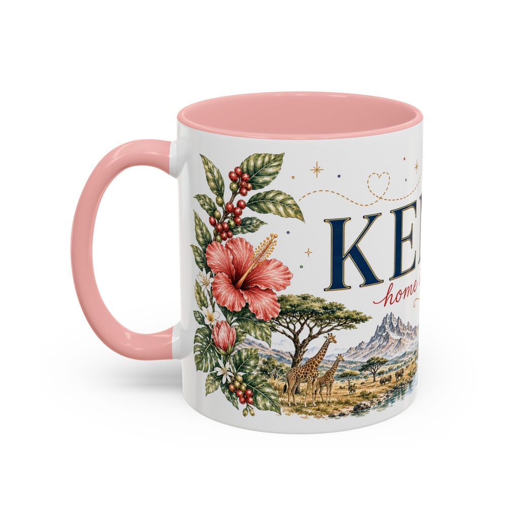 Kenya Home Country Mug | Moving Away Gift | Long Distance Friendship | 11 oz 15 oz Accent Mug