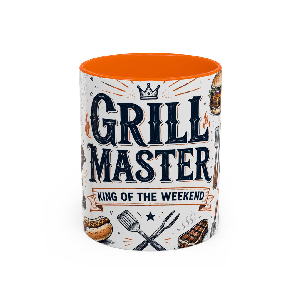 Grill Master Coffee Mug | Father's Day Gift for Dad | Accent Color Ceramic 11oz 15oz