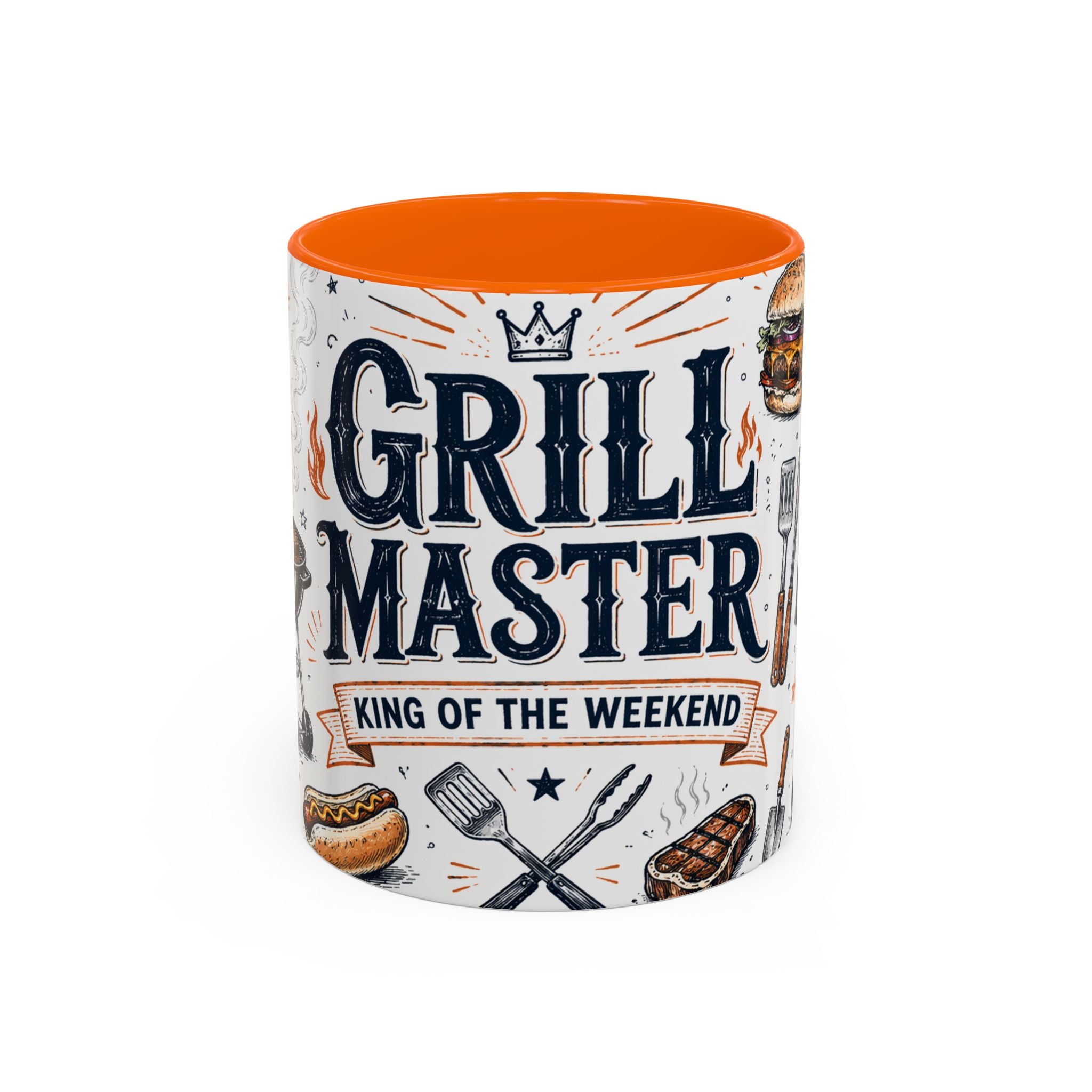 Grill Master Coffee Mug | Father's Day Gift for Dad | Accent Color Ceramic 11oz 15oz