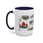 Hong Kong Coffee Mug | Asia Souvenir Travel Gift | Accent Color Ceramic 11oz 15oz