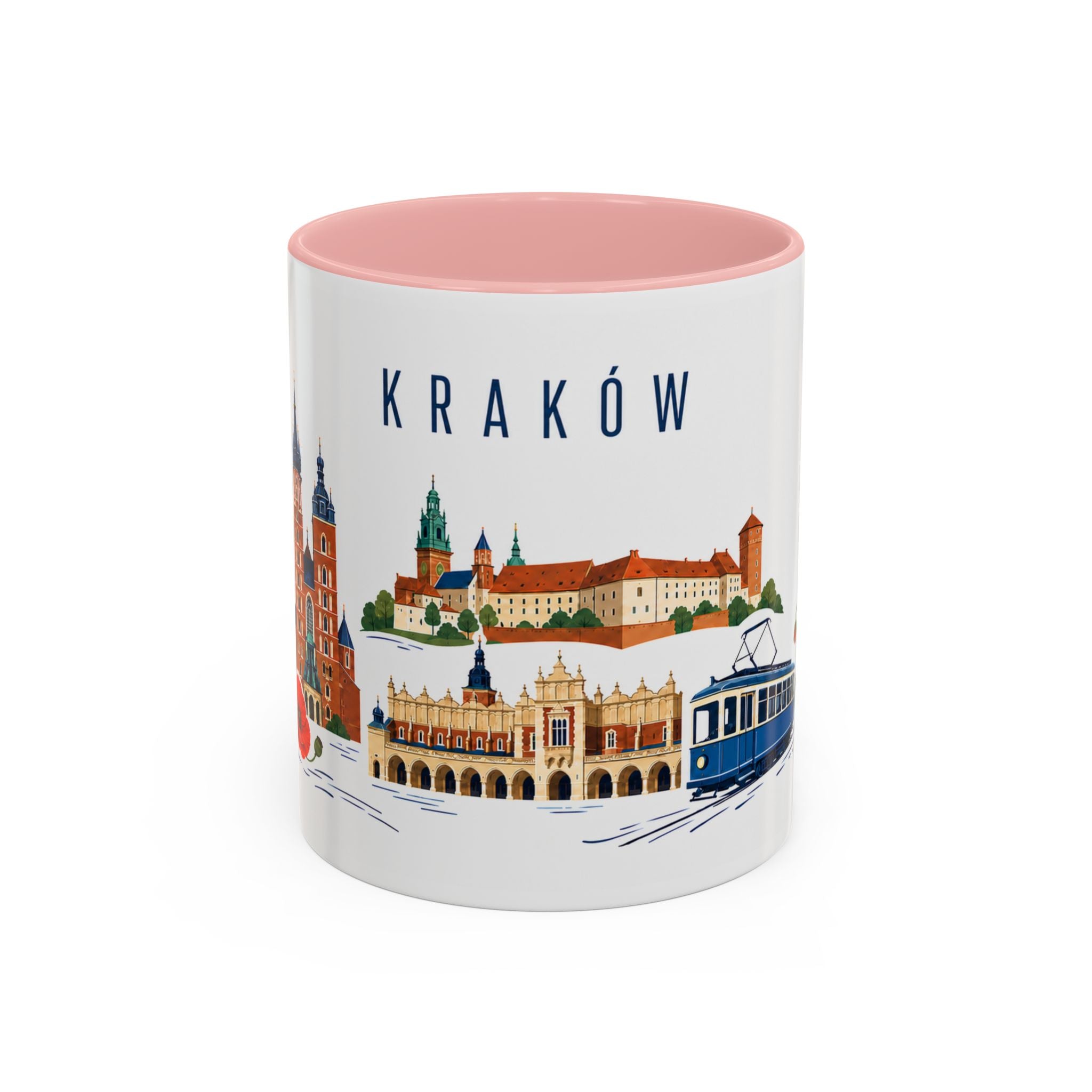 Kraków Coffee Mug | Poland Travel Souvenir | Porcelain Decal City Gift | 11oz 15oz Accent Mug