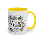 Jakarta Coffee Mug | Indonesia Souvenir Travel Gift | Accent Color Ceramic 11oz 15oz