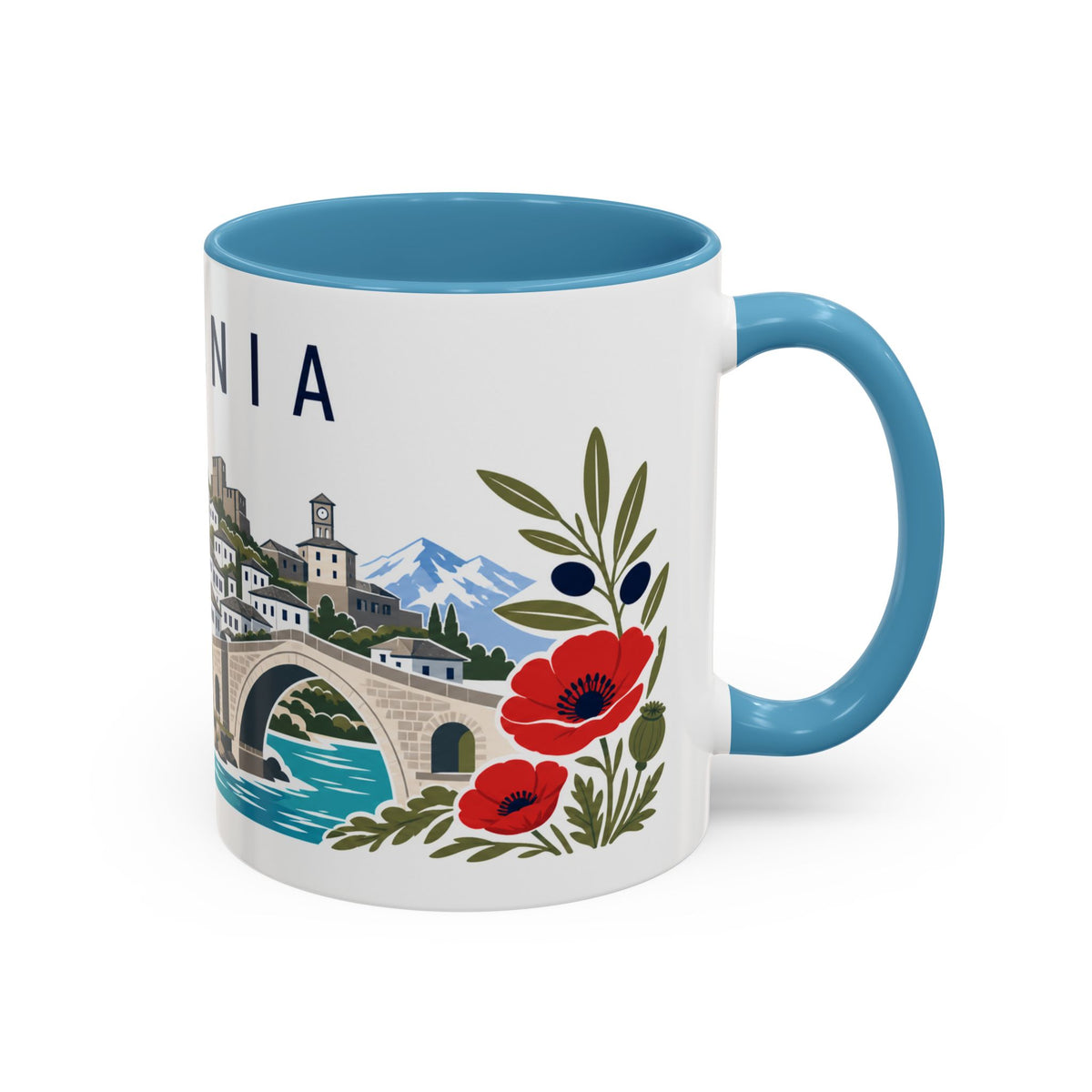 Albania Coffee Mug | Travel Souvenir Accent Mug | Country Gift Ceramic Cup 11oz 15oz