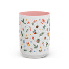 Christmas Bell Mug | Ribbon Gift Watercolor Holiday Cup | Accent Coffee Mug 11oz 15oz