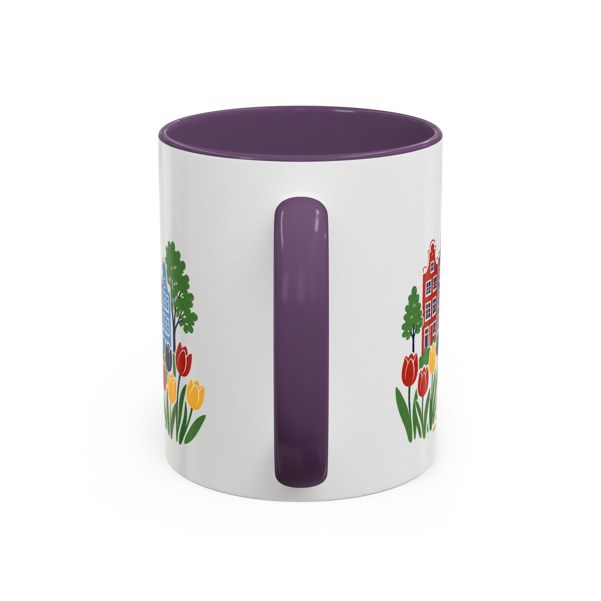 Amsterdam Coffee Mug | Netherlands Travel Souvenir | Porcelain Decal City Gift | 11oz 15oz Accent Mug