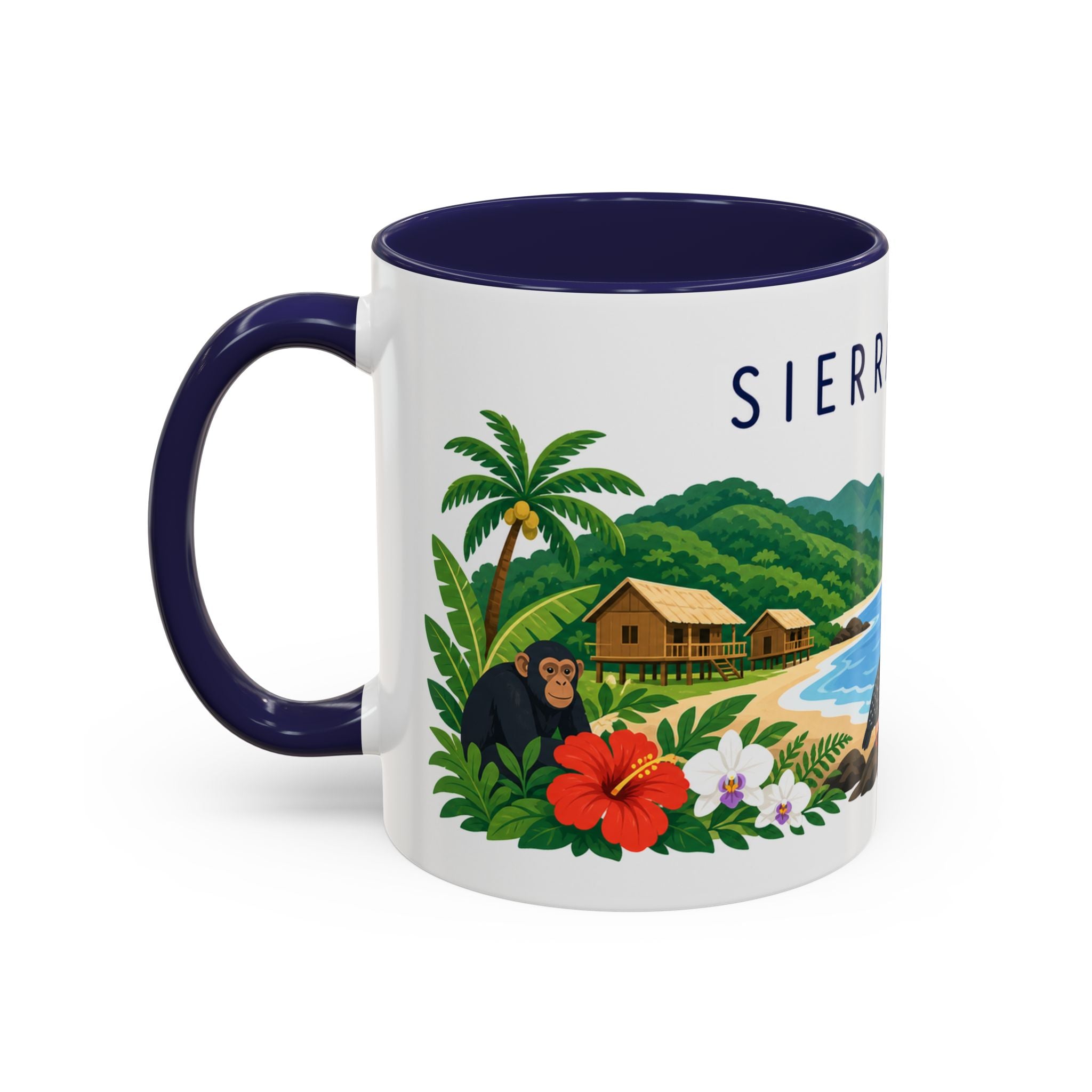 Sierra Leone Coffee Mug | Travel Souvenir Accent Mug | Country Gift Ceramic Cup 11oz 15oz