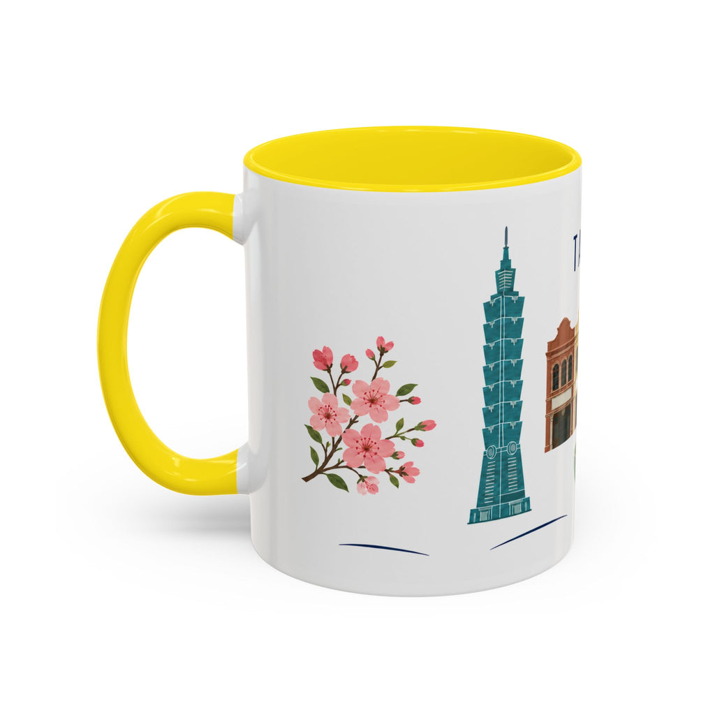 Taipei Coffee Mug | Taiwan Travel Souvenir | Porcelain Decal City Gift | 11oz 15oz Accent Mug