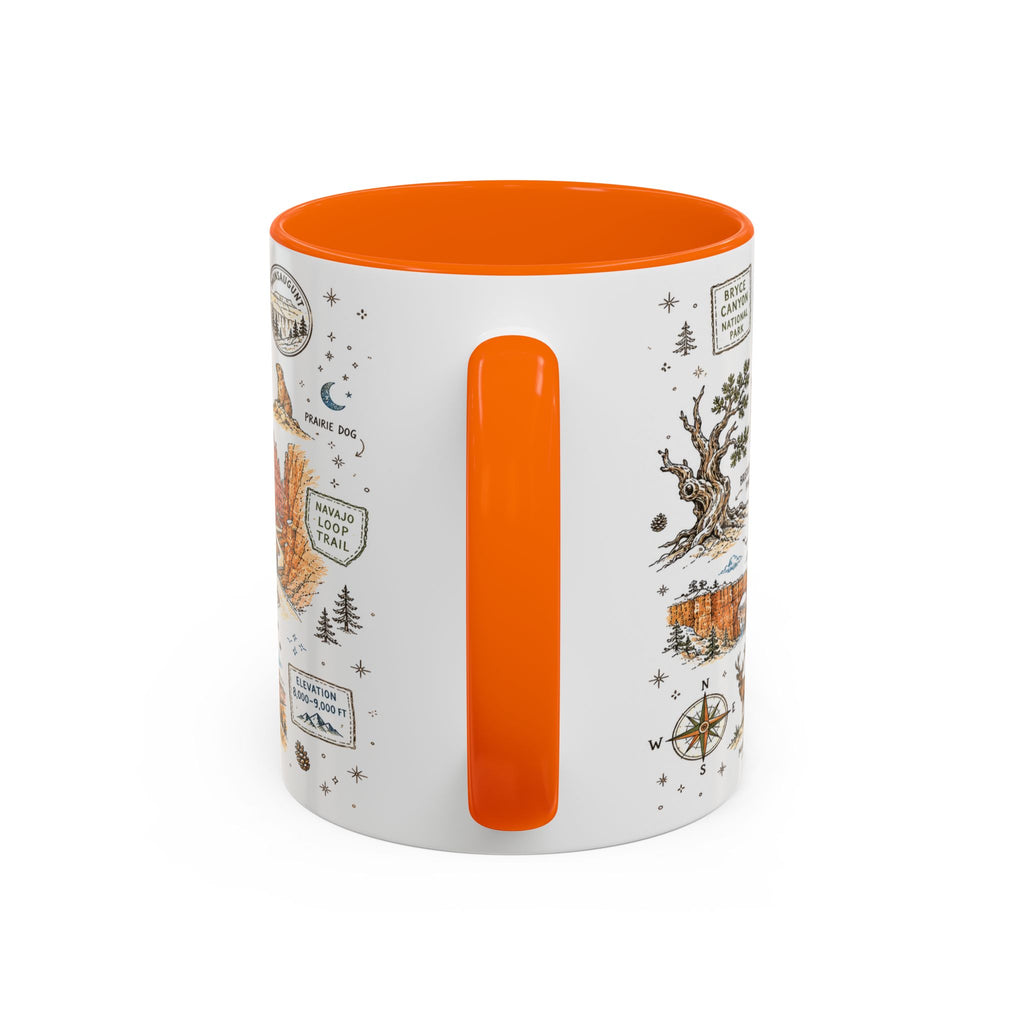 Bryce Canyon Coffee Mug | National Park Hiking Utah Gift | Accent Color Ceramic 11oz 15oz