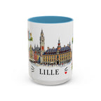 Lille Illustrated Travel Mug | City Souvenir Accent Coffee Mug | 11oz 15oz Ceramic Cup