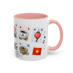 Hanoi Coffee Mug | Postage Stamp Collage Mug | Travel Souvenir Accent Cup 11oz 15oz