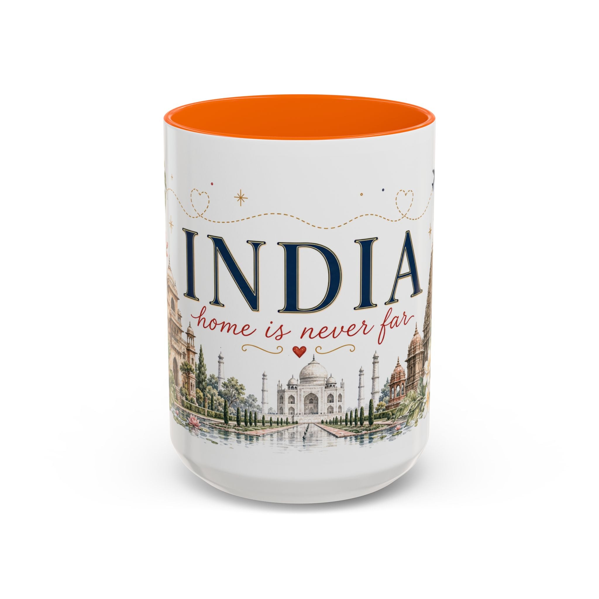India Home Country Mug | Moving Away Gift | Long Distance Friendship | 11 oz 15 oz Accent Mug