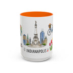 Indianapolis Illustrated Travel Mug | City Souvenir Accent Coffee Mug | 11oz 15oz Ceramic Cup
