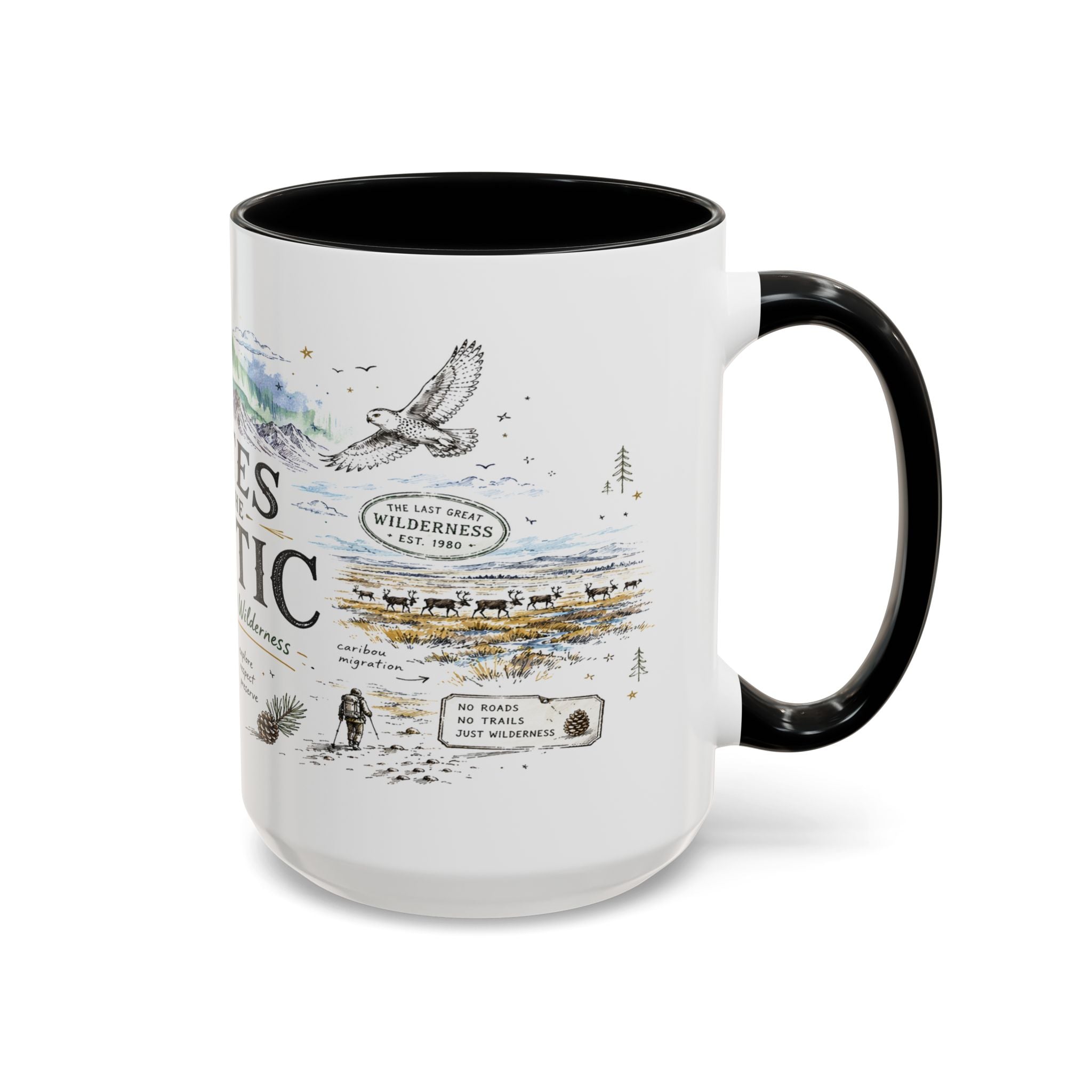 Gates of the Arctic National Park Coffee Mug | Alaska Arctic Wilderness Gift | Accent Color Ceramic 11oz 15oz